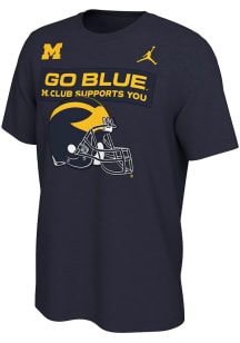 Nike Michigan Wolverines Navy Blue Traditions Jordan Short Sleeve T Shirt