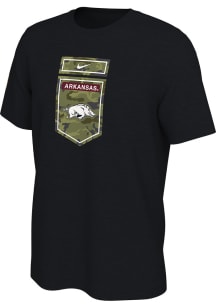 Nike Arkansas Razorbacks Black Veterans Day Short Sleeve T Shirt