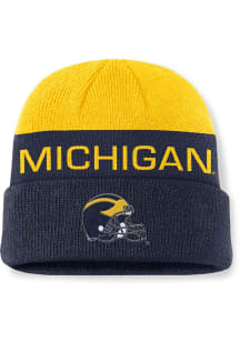 Michigan Wolverines Nike Terra Primetime Cuff Mens Knit Hat - Blue