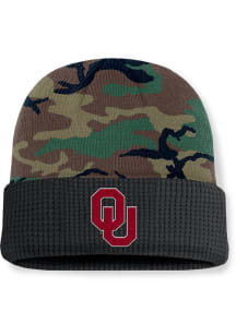 Nike Oklahoma Sooners Green 2024 Terra Military Cuff Mens Knit Hat