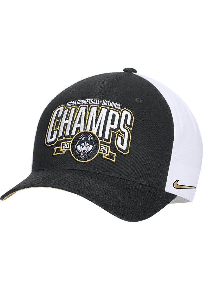 キャップ Ncaa Nba Mlb 90s cap Nike UConn Huskies BLACK 2024 National Champs Locker Room C99