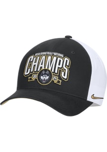 Nike UConn Huskies 2024 National Champs Locker Room C99 Adjustable Hat - Black