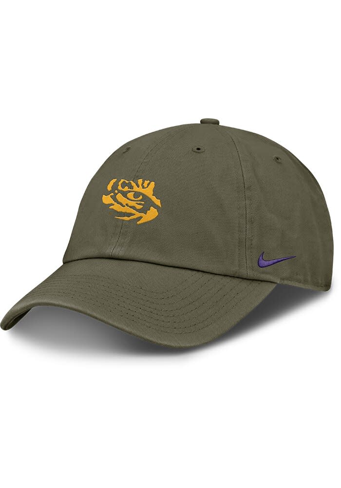 Nike LSU Tigers 2024 Club Military Unstructured Adjustable Hat GREEN
