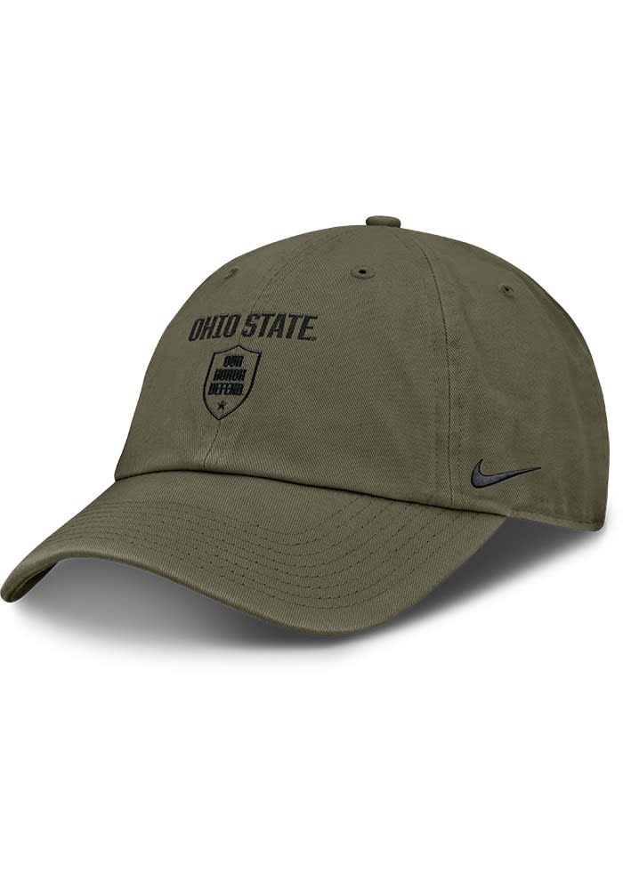 Nike GREEN Ohio State Buckeyes 2024 Club Military Unstructured Adjustable Hat