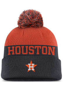 Nike Houston Astros Blue Peak Standard Cuff Pom Mens Knit Hat