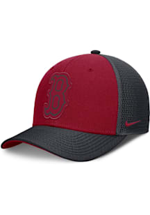 Nike Boston Red Sox 2T Tonal Logo Primetime Rise Trucker Adjustable Hat - Red