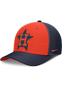 Nike Houston Astros 2T Tonal Logo Primetime Rise Trucker Adjustable Hat - Orange