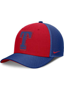 Nike Texas Rangers 2T Tonal Logo Primetime Rise Trucker Adjustable Hat - Red