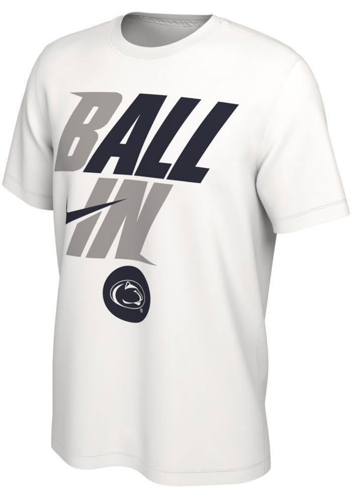 Nike Penn State Nittany Lions White 2022 Ball In Bench Short Sleeve T Shirt