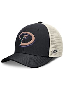 Nike Arizona Diamondbacks Cooperstown 2T Rise Trucker Adjustable Hat - Black