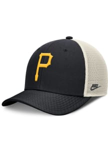 Nike Pittsburgh Pirates Cooperstown 2T Rise Trucker Adjustable Hat - Black