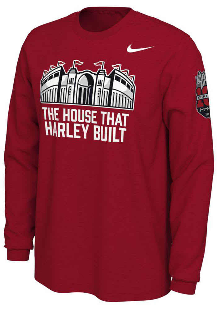 Nike Ohio State Buckeyes Red Football 100th Anniversary Long Sleeve T Shirt
