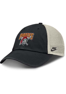 Nike Pittsburgh Pirates Cooperstown 2T Unstructured Trucker Adjustable Hat - Black