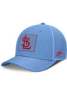 Nike St Louis Cardinals Cooperstown Patch Rise Trucker Adjustable Hat - Light Blue