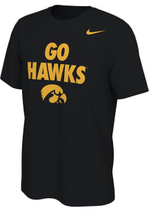 Iowa Hawkeyes Black Nike Mantra Short Sleeve T Shirt