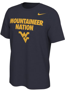 Nike West Virginia Mountaineers Navy Blue Mantra Short Sleeve T Shirt
