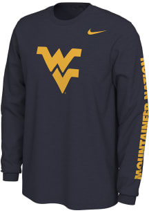 Nike West Virginia Mountaineers Navy Blue Mantra Long Sleeve T Shirt