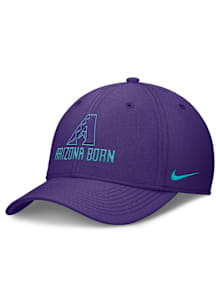 Nike Arizona Diamondbacks Mens Black City Connect Rise Structured Swoosh Flex Hat