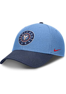 Nike Chicago Cubs City Connect 2T Rise Structured Adjustable Hat - Light Blue