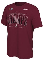 Nike Alabama Crimson Tide Crimson 2021 Cotton Bowl Champions Short Sleeve T Shirt