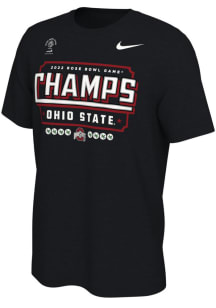 Nike Ohio State Buckeyes Black 2021 Rose Bowl Champions Short Sleeve T Shirt