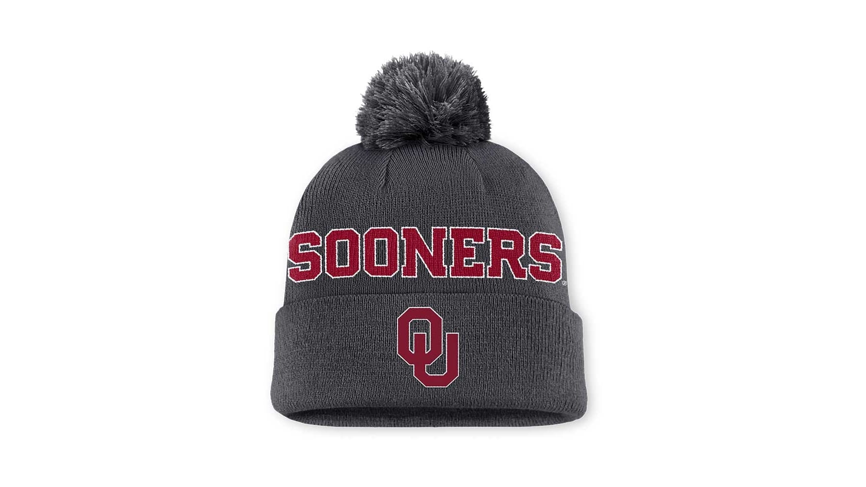 Daxton Vertical USA Cities Cuffed Beanie - Oklahoma Black & White | Winter Knit Hat For Adults & Teens