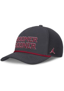 Nike Oklahoma Sooners JORDAN BRAND RISE STRUCTURED TRUCKER CAP Adjustable Hat - Charcoal