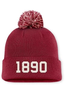 Nike Oklahoma Sooners Crimson JORDAN BRAND PEAK OFF-FIELD CUFFED POM BEANIE CAP Mens Knit Hat