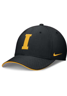 Iowa Hawkeyes Nike Coaches Structured Rise Swooshflex Flex Hat - Black