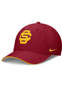 USC Trojans Nike Coaches Structured Rise Swooshflex Flex Hat - Crimson