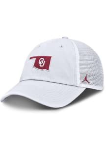 Nike Oklahoma Sooners Evergreen Unstructured Club Trucker Adjustable Hat - White