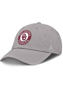 Nike Oklahoma Sooners CLUB CAP Adjustable Hat - Grey