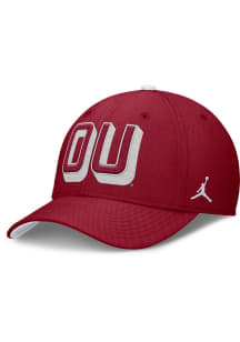 Nike Oklahoma Sooners Mens Crimson Dri-Fit Structured Rise Swooshflex Flex Hat