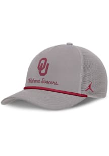 Nike Oklahoma Sooners Academic Structured Rise Trucker Adjustable Hat - Grey