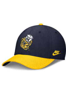 Michigan Wolverines Nike Dri-Fit Structured Rise Swooshflex Flex Hat - Blue