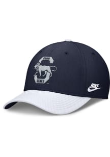 Penn State Nittany Lions Nike Dri-Fit Structured Rise Swooshflex Flex Hat - Navy Blue