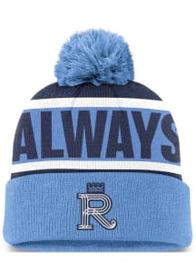 Nike Kansas City Royals Blue City Connect Crown Stripe Peak Cuff Pom Mens Knit Hat