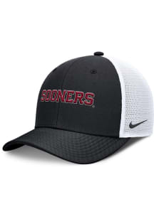 Nike Oklahoma Sooners Gameday Structured Rise Trucker Adjustable Hat - Black