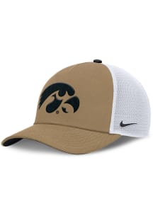 Nike Khaki Iowa Hawkeyes Academic Structured Rise Trucker Adjustable Hat