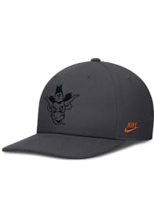 Nike Texas Longhorns Charcoal Pro Flat Brim Snapback Mens Snapback Hat