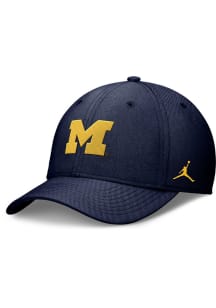 Michigan Wolverines Nike Structured Rise Flex Flex Hat - Navy Blue