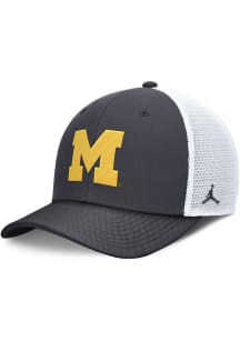 Nike Charcoal Michigan Wolverines Structured Rise Trucker Adjustable Hat