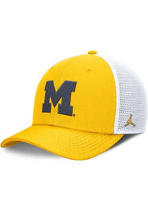 Nike Yellow Michigan Wolverines Structured Rise Trucker Adjustable Hat