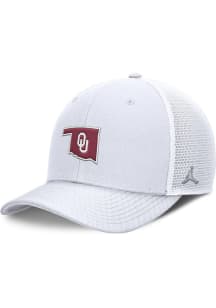 Nike Oklahoma Sooners Structured Rise Trucker Adjustable Hat - White