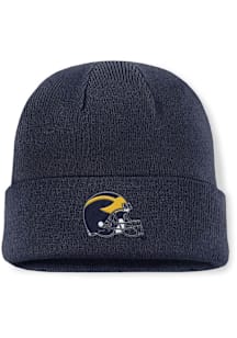 Nike Michigan Wolverines Blue Terra Beanie Mens Knit Hat