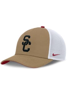 Nike Khaki USC Trojans Academic Structured Rise Trucker Adjustable Hat