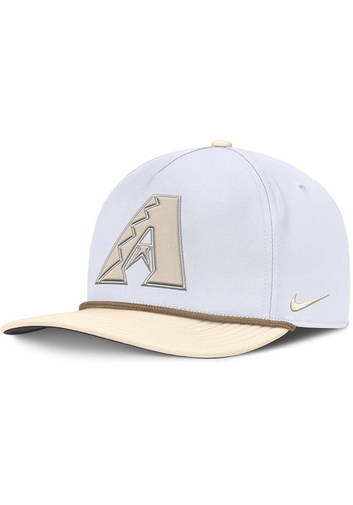 Nike Arizona Diamondbacks White Aerobill Flat Brim 5 Panel Rope 2T Mens Snapback Hat
