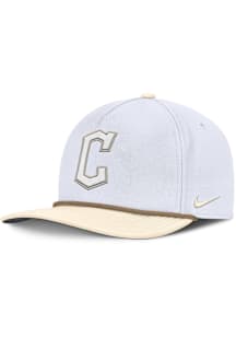 Nike Cleveland Guardians White Aerobill Flat Brim 5 Panel Rope 2T Mens Snapback Hat