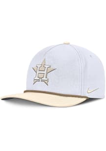 Nike Houston Astros White Aerobill Flat Brim 5 Panel Rope 2T Mens Snapback Hat
