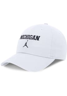 Nike White Michigan Wolverines Jordan Brand Club Unstructured Tri-Glide Adjustable Hat